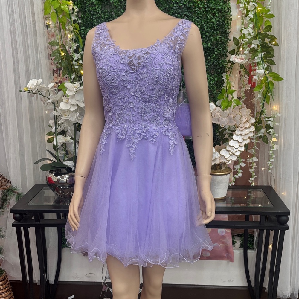 Dancing Queen Lilac Embroidered Gown